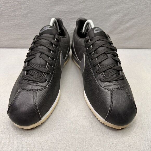 Nike Classic Cortez Mens Size 9.5 Shoes‎ Black Dark Gray Leather Sneakers 2019 main image 5